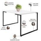 Mesa De Jantar Rivera Industrial Branco F01 Com 04 Cadeiras E