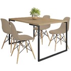 Mesa De Jantar Rivera Industrial Nature F01 Com 04 Cadeiras E