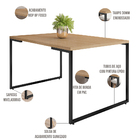 Mesa De Jantar Rivera Industrial Nature F01 Com 04 Cadeiras F