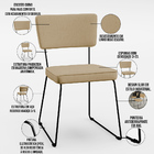 Mesa De Jantar Rivera Nature 136cm Com 4 Cadeiras Allana Base