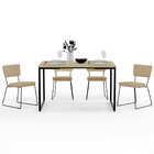 Mesa De Jantar Rivera Nature 136cm Com 4 Cadeiras Allana Base