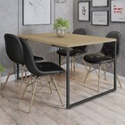 Mesa De Jantar Rivera Nature F01 Com 04 Cadeiras Eiffel Charl