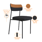 Mesa De Jantar Rivera Nature F01 E 04 Cadeiras Melina Linho G