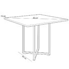 Mesa De Jantar Rivera Preto 90cm Com 04 Cadeiras Industrial A