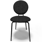 Mesa De Jantar Rivera Preto 90cm Com 04 Cadeiras Industrial É