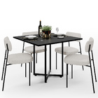 Mesa De Jantar Rivera Preto 90cm Com 06 Cadeiras Industrial M