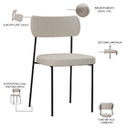 Mesa De Jantar Rivera Preto 90cm Com 06 Cadeiras Industrial M