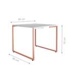 Mesa De Jantar Roman Branco Cobre