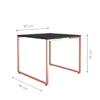 Mesa De Jantar Roman Preto Cobre