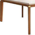 Mesa De Jantar Rouge Tampo De Madeira Chanfrado Com Vidro Dj