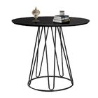 Mesa De Jantar Rubi 1,00 M Base Preta Bisart Decor Preto