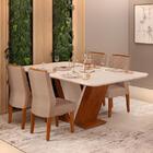 Mesa De Jantar Rute Com 4 Cadeiras Lidia - Pr Móveis