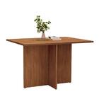 Mesa De Jantar S/vidro Sally Off White Cedro 4 Lugares