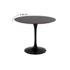 Mesa De Jantar Saarinen 90cm Mdf Preta
