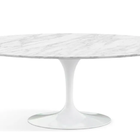 Mesa De Jantar Saarinen Oval 120x80 Cm Mármore Carrara - Bran