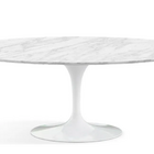 Mesa De Jantar Saarinen Oval 160x90 Cm Mármore Carrara - Bran
