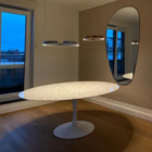 Mesa De Jantar Saarinen Oval 160x90 Cm Mármore Carrara - Bran