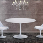 Mesa De Jantar Saarinen Oval 180x100 Cm Laqueada - Branco