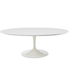 Mesa De Jantar Saarinen Oval 180x100 Cm Laqueada - Branco