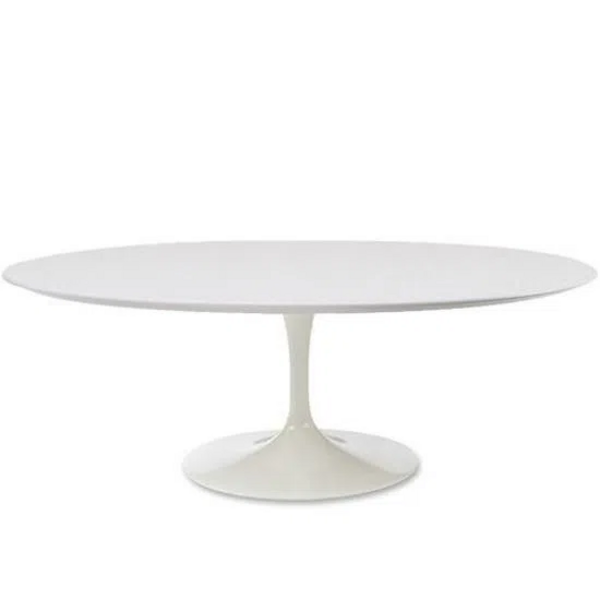 Mesa De Jantar Saarinen Oval 180x100 Cm Laqueada - Branco
