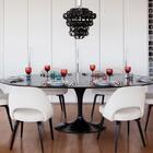 Mesa De Jantar Saarinen Oval 180x100 Cm Laqueada - Preto