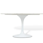 Mesa De Jantar Saarinen Oval 198x122 Cm Laqueada - Branco