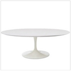 Mesa De Jantar Saarinen Oval 198x122 Cm Laqueada - Branco