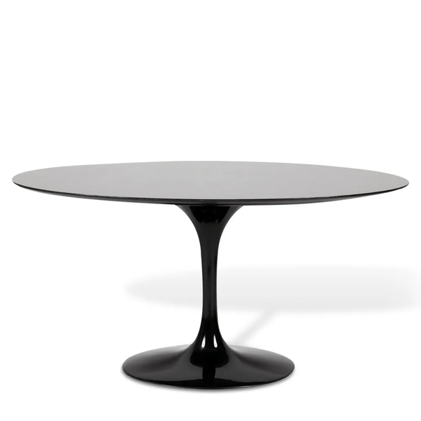 Mesa De Jantar Saarinen Oval 198x122 Cm Laqueada - Preto