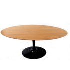 Mesa De Jantar Saarinen Oval 198x122 Cm Tampo Freijó - Preto