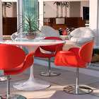 Mesa De Jantar Saarinen Redonda Branca Com Tampo 1 00m - Márm