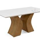 Mesa De Jantar Santorini 6 Lugares Madero Canela Com Off Whit