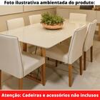 Mesa De Jantar Sara Flora 180 Cm Madeira Maciça Tingida Amênd