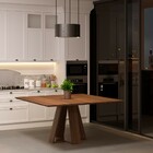 Mesa De Jantar Shell 150x150 Cm Com Tampo Amadeirado G55 - Gr