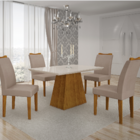 Mesa De Jantar Slim Retangular Tampo Copo Mdf-vidro 120cm Pam