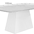 Mesa De Jantar Slim Retangular Tampo Copo Mdf-vidro 120cm Pam