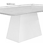 Mesa De Jantar Slim Retangular Tampo Copo Mdf-vidro 160cm Pam