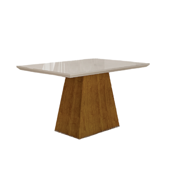 Mesa De Jantar Slim Retangular Tampo Copo Mdf-vidro 160cm Pam