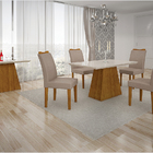 Mesa De Jantar Slim Retangular Tampo Mdf-vidro 180cm Pampulha