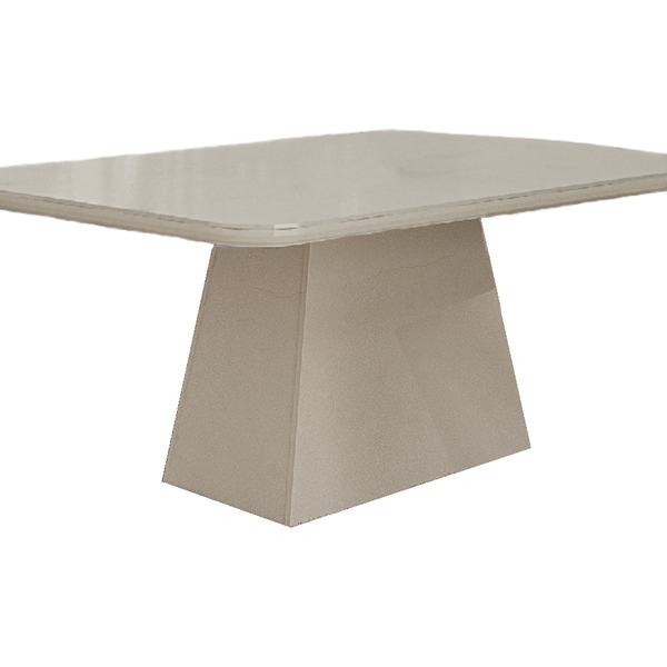 Mesa De Jantar Slim Retangular Tampo Reto Mdf-vidro 120cm Pam