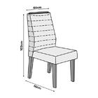 Mesa De Jantar Sofia 160x90 Carvalho/creme Com 6 Cadeiras Cur