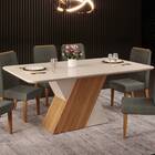 Mesa De Jantar Sofia 170x90cm Bnn Decor - Carvalho Nobre/off