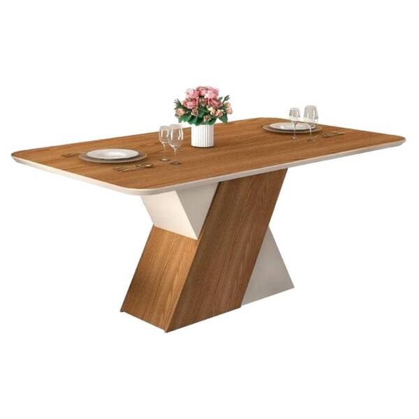 Mesa De Jantar Sofia Com Tampo De Madeira 170x90 Carvalho Eur