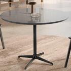 Mesa De Jantar Sofia Concreto Com Pés Em Metal Preto