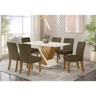 Mesa De Jantar Solus C/ 6 Cadeiras Maris - Nature/off White/