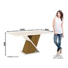 Mesa De Jantar Solus Com 6 Cadeiras Vita - Nature/off White/
