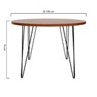 Mesa De Jantar Spectro Redonda  Ø1060x750 - Preto Amêndoa