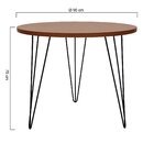 Mesa De Jantar Spectro Redonda  Ø900x750 - Preto Amêndoa