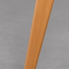 Mesa De Jantar Square Redonda Com Pés Amêndoa E Tampo Branco