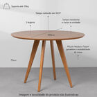 Mesa De Jantar Square Redonda Tampo Louro Freijó - 1 08m