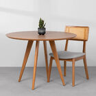 Mesa De Jantar Square Redonda Tampo Louro Freijó - 1 08m